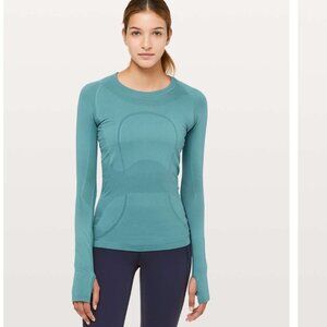 Lululemon Swiftly Tech Long Sleeve Crew Pacific Breeze / Pacific Breeze - Size 4